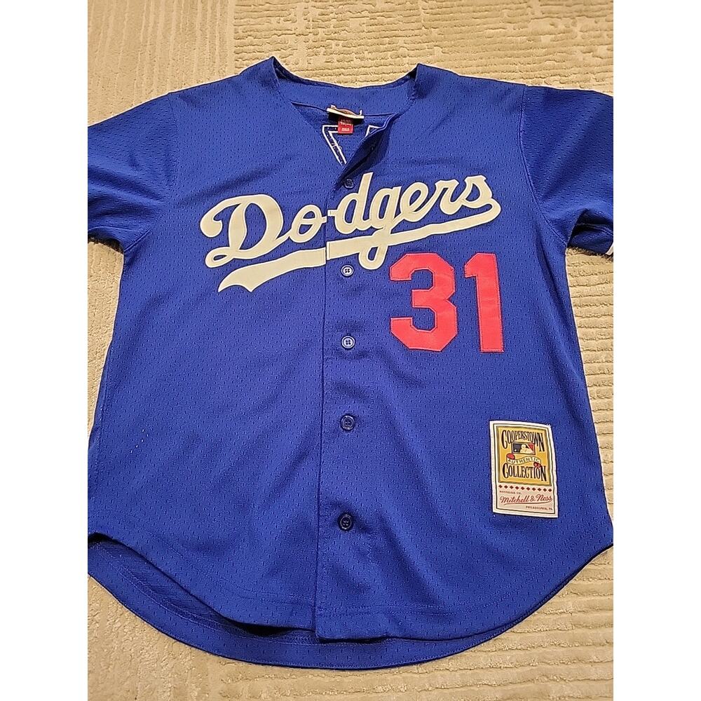 Mitchell & Ness Mike Piazza Los Angeles Dodgers Jersey Baseball Mens Medium - Picture 8 of 11